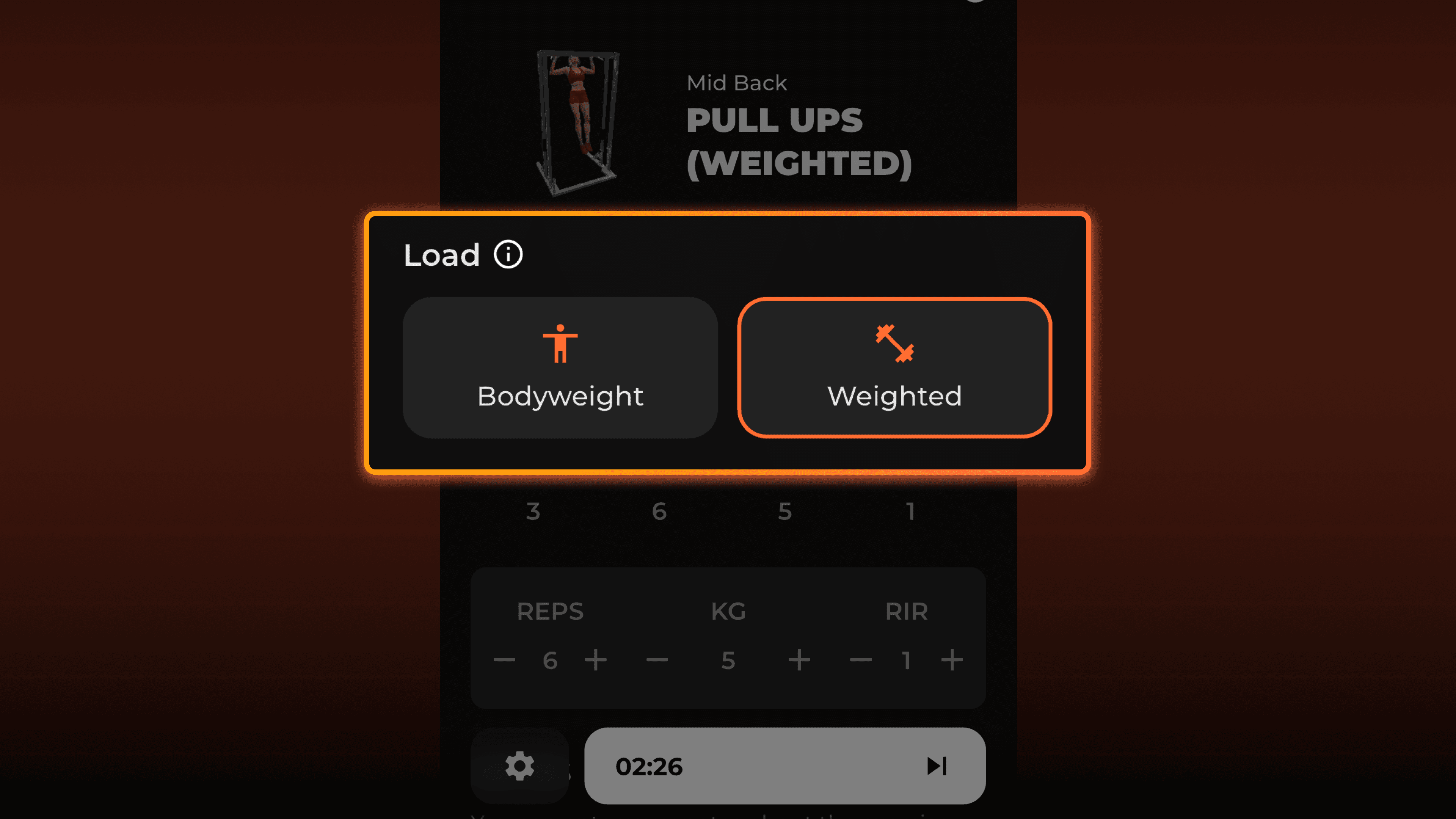 3.0.1961 - NEW: Bodyweight exercises with extra weight