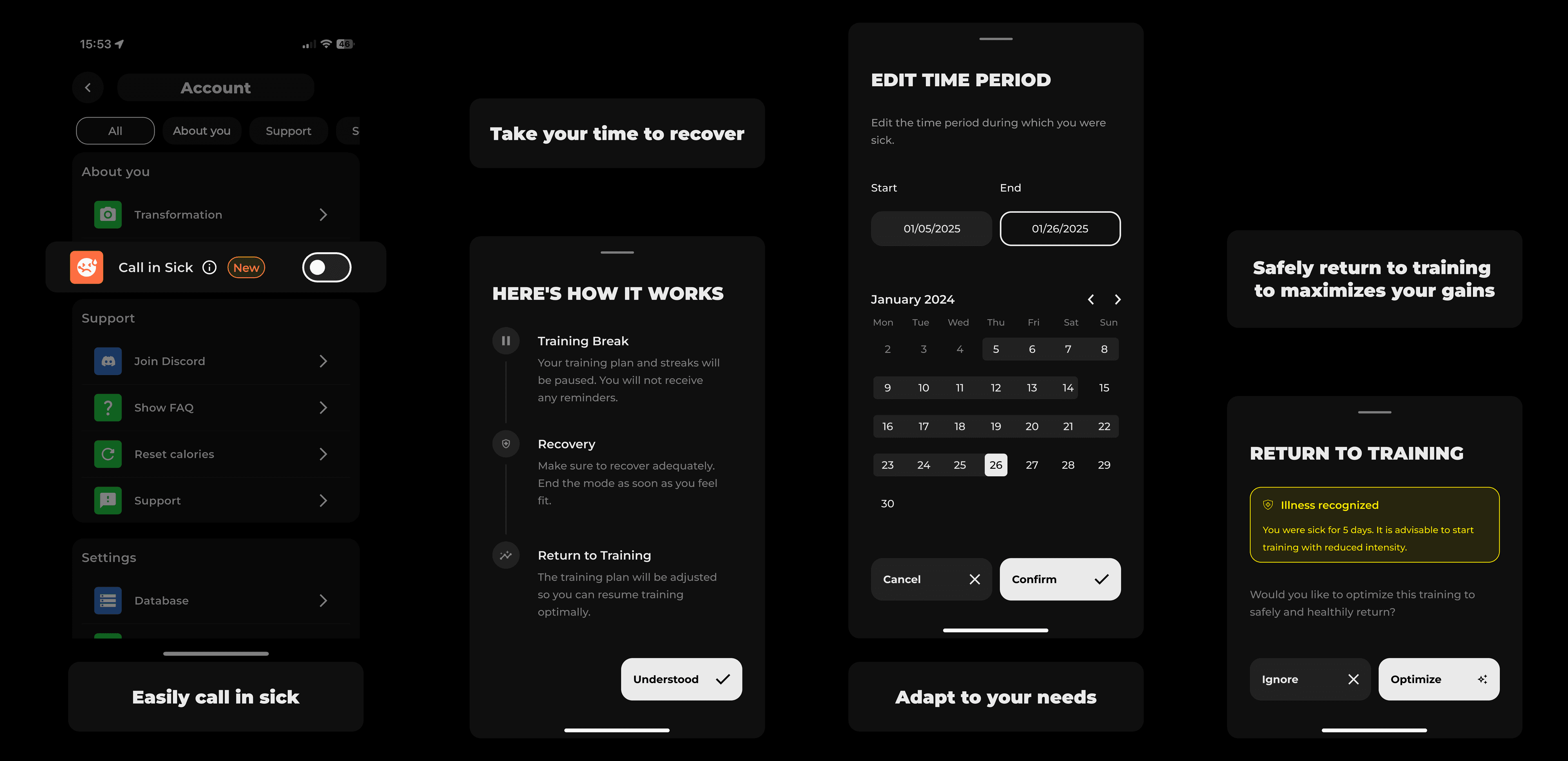 2.2.1655 - NEU: Trainingspause bei Krankheit